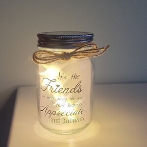 Decorative Glass Jar with LED Light